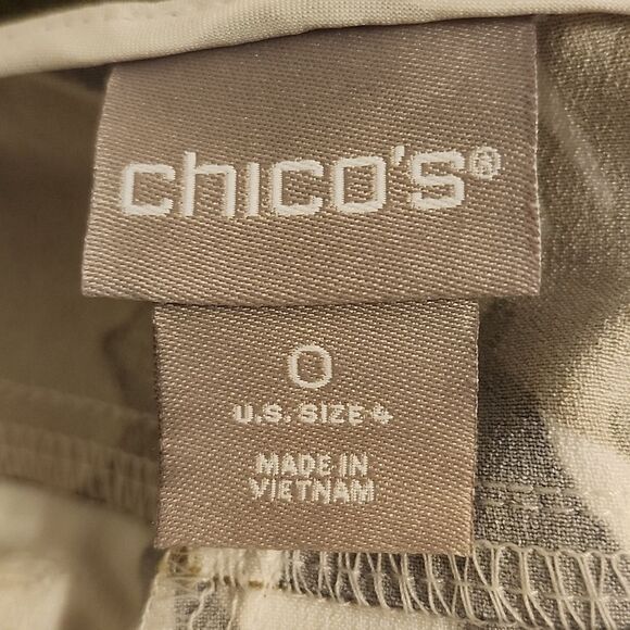 Chico's NWT Camo Floral Belted Ankle Cargo Pants, Chicos Size 0 (US 4) - Picture 9 of 16